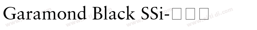 Garamond Black SSi字体转换